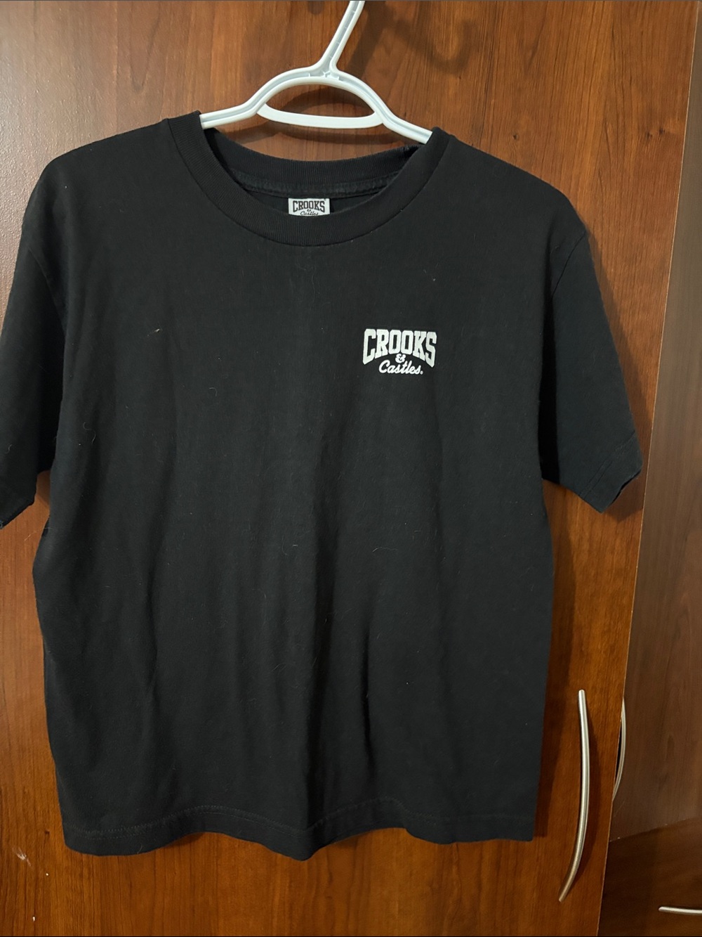 Crooks & Castles Black Short-Sleeve Logo Tee
